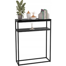 Konsola metalowa toaletka półka loft czarna minipearl 60x20x80