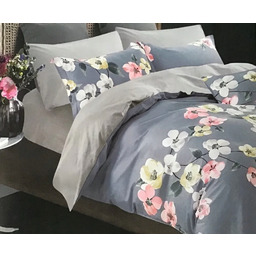 Pościel 140x200 Dwustronna Bawełna Satynowa Collection World Kwiaty