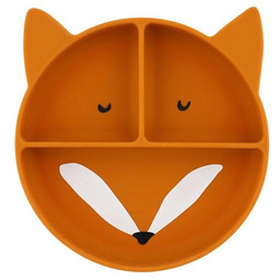 Trixie Baby Silikonowy talerz trójdzielny z przyssawką Lisek