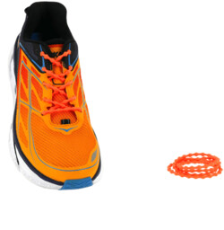 XTENEX Elastyczne sznurówki sportowe XTENEX XH200 HYBRID fluo