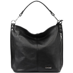 Damska stylowa skórzana torebka na ramię shopper