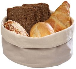 Worek bufetowy na pieczywo beżowo-czarny Ø 20 cm,
