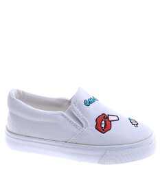 Wsuwane białe dziecięce tenisówki slip on