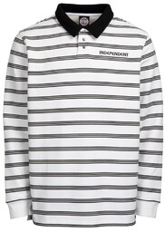 bluza INDEPENDENT - Bauhaus Stripe Polo Crew White