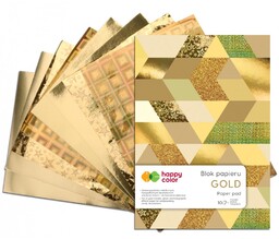 Blok Happy Color A5 10 ark GOLD nr