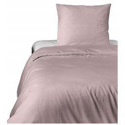 Komplet Pościeli 140x200 Makosatyna Pudroworóżowa Luksusowa 100% Bawełna