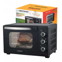 Mini Piekarnik Elektryczny Wolnostojący 25L Termoobieg Rożno Grill