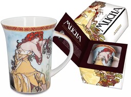 KUBEK PORCELANOWY CARMANI Alfons Mucha 4 PORY ROKU