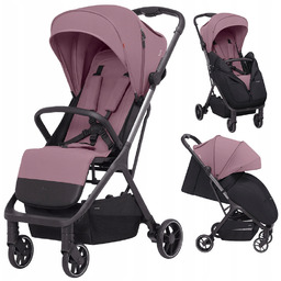 Różowy kompaktowy wózek spacerowy dla dziecka Carrelo Nova