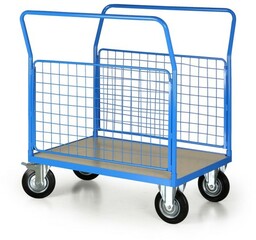 Wózek platformowy z 2 ścianami drucianymi, 1000x700 mm