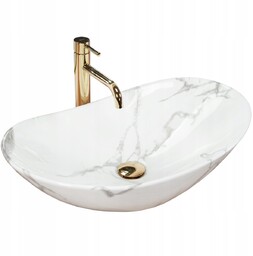 REA-U8009 Royal Marmo Shiny Umywalka nablatowa