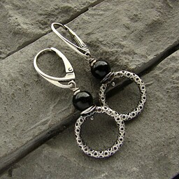 Pakamera Kolczyki Czarny turmalin