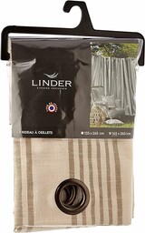 LINDER Baya 0513 /EF/375FR firanka z oczkami, len,
