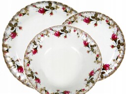 B013 Serwis Obiadowy 6/18 Róża Iwona Chodzież Porcelana