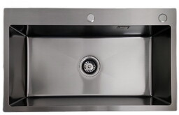Zlewozmywak stalowy STELLMAN STEEL 7545 Czarny 75x45 cm