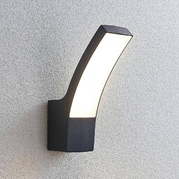 Kinkiet zewnętrzny LED Ilvita Lindby, czarny, aluminium, nowoczesny