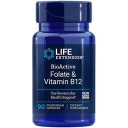 LIFE EXTENSION BioActive Folate&Vitamin B12 90vegcaps