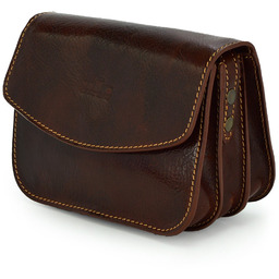 Zgrabna mała klasyczna skórzana damska listonoszka