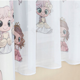 Firanka gotowa księżniczka różowa firanka do pokoju dziewczynki