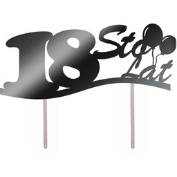 Topper papierowy na tort 18 sto lat -