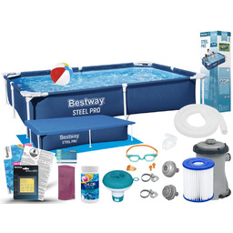 Basen Bestway 221x150x43 Ogrodowy Stelażowy 56401 15w1