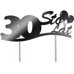 Topper papierowy na tort 30 sto lat -