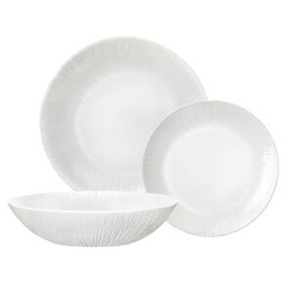 Zestaw obiadowy Coconut dla 6 osób biały Bormioli