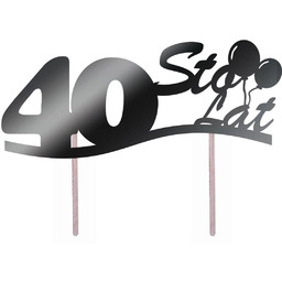 Topper papierowy na tort 40 sto lat -
