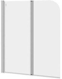 Parawan nawannowy EASY NEW dwuskrzydłowy 140x115 chrom szkło
