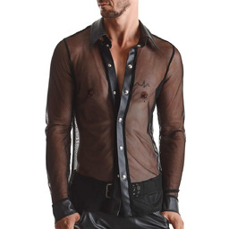 Męska bielizna erotyczna rmcesare - black shirt -