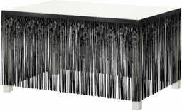 Skirting czarny - 80 x 300 cm -