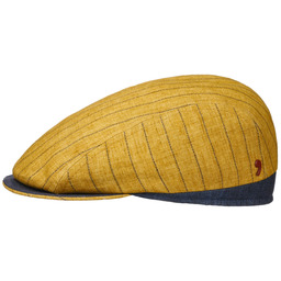Kaszkiet Lniany Senape by Alfonso D Este, musztardowy,