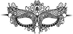 Ouch! Queen Black Lace Mask Black