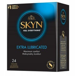 UNIMIL SKYN Extra Nawilżane Prezerwatywy, 24 sztuki