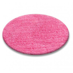 DYWAN koło SHAGGY 5cm róż koło 100 cm