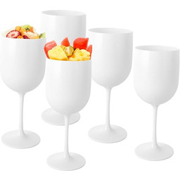 ASelected 5 sztuk plastikowych kieliszków do wina, 450