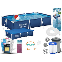 Basen Bestway 300x201x66 Ogrodowy Stelażowy 56404 12w1