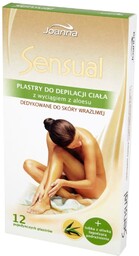 JOANNA_Sensual plastry do depilacji ciała Aloes 12szt +