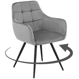 Krzesło obrotowe SC-003 welur szary #21