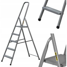 Drabina stalowa domowa jednostronna 5 stopniowa Drabest