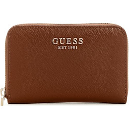 Guess Damski portfel Amorette średni zamek błyskawiczny, koniak,