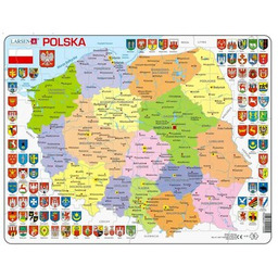 LARSEN Układanka Maxi Polska mapa polityczna LA-K97 (70