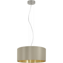 EGLO lampa wisząca Maserlo, 3-punktowa tekstylna lampa wisząca