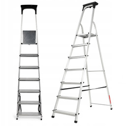 Drabina Aluminiowa 7 Stopniowa Składana Domowa Półka 125kg