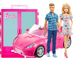 Barbie Zestaw 2X Lalka + Kabriolet + Szafa