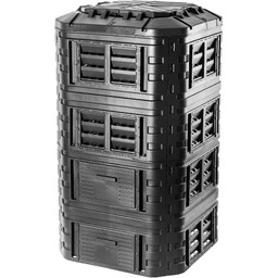 Kompostownik ogrodowy Nybro 1260L, czarny