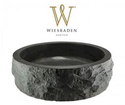 Umywalka nablatowa z kamienia młotkowanego B-STONE 40 cm