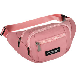 Miejska saszetka z poliestru w różowym kolorze -