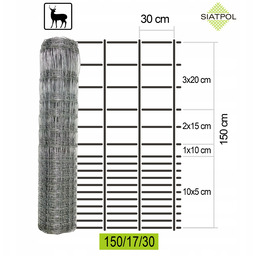 Siatka Ogrodzeniowa Leśna 150cm wysokość rolka 50m