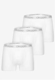 Bokserki męskie bawełniane (3pack) klasyczne białe logowana guma